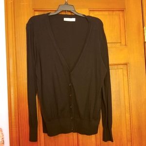 Basic Black Button Down Cardigan